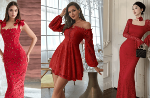 The Red Lace Dress That Redefined Power Dressing