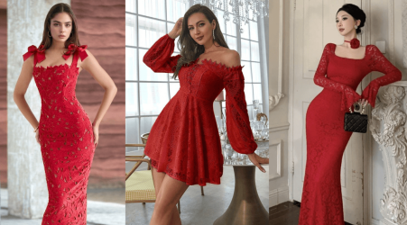 The Red Lace Dress That Redefined Power Dressing
