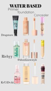 water-based concealers