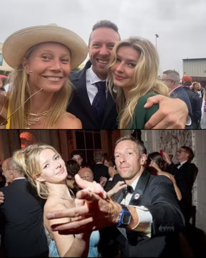 Apple Martin with her parents