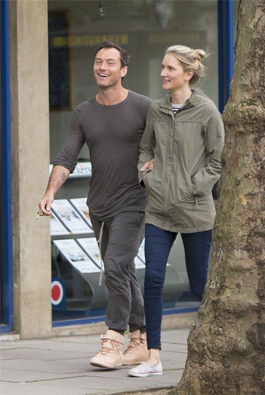 Jude Law's with his wife Phillipa Coan